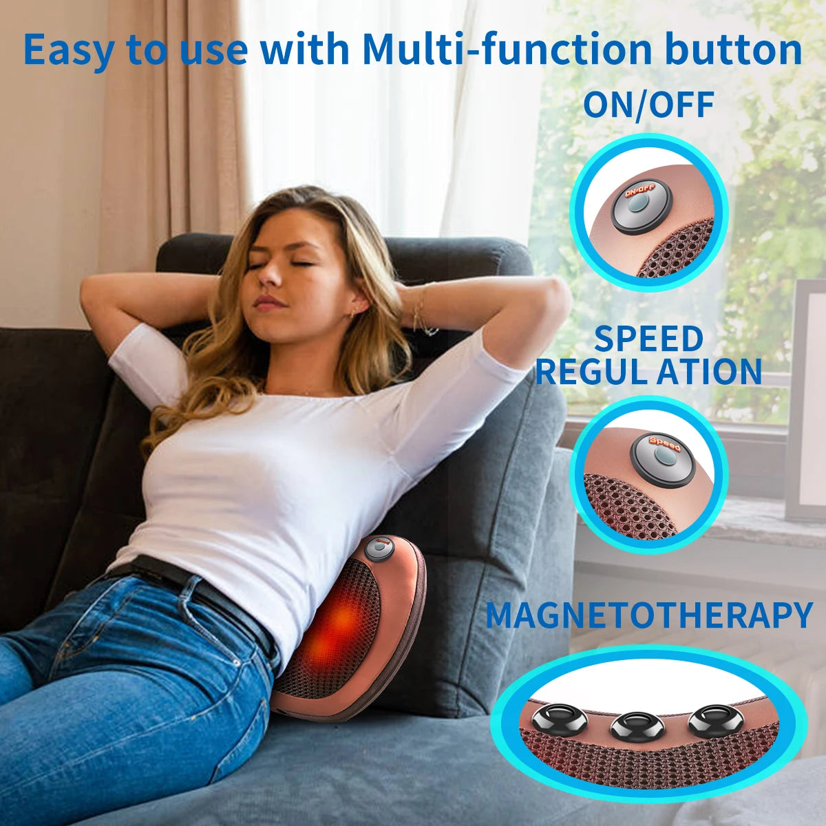 Massage Pillow ​For Head, with heat 