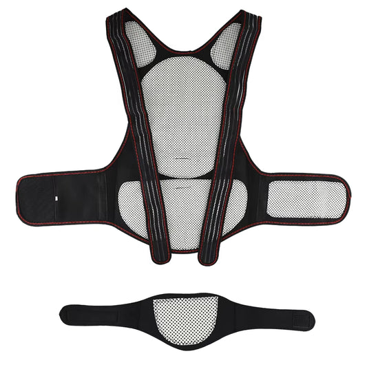 Tourmaline Self Heating Magnetic Therapy Back Support Brace Nano Infrared Waist Massage Belt Neck Massager Pad Posture Corrector