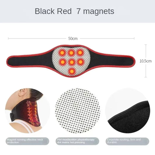 1Pcs New Tourmaline Magnetic Therapy Neck Massager Cervical Vertebra Protection Spontaneous Heating Belt Body Massagerr